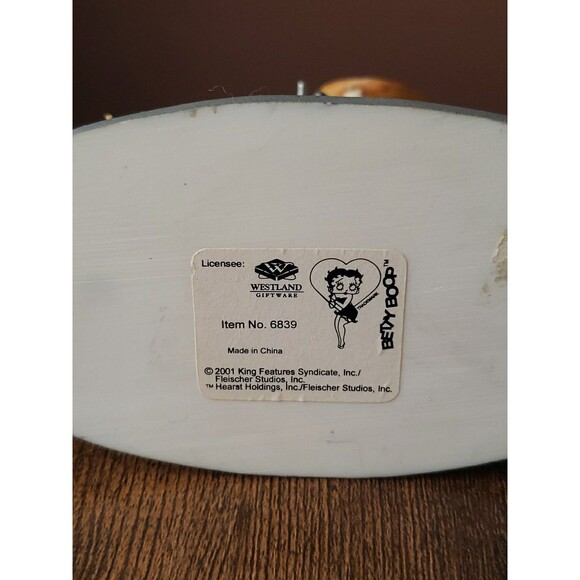 Betty Boop Blue Easy Rider Motorcycle Howdy Cowgirl Hat 2001 King Features READ - Picture 13 of 14